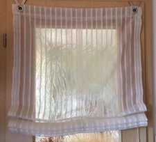 Scheibengardinen ohne Bohren 80 cm Breit 130 cm Lang gestreift M4