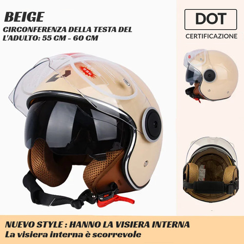 Motorradhelm italien retro - -,