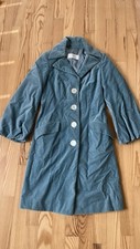 Wunderschöner Samtmantel Natascha Müllerschön Couture 36 türkis, Perlmuttknöpfe