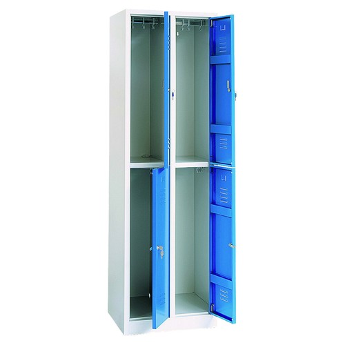 Garderobenschrank 2x2 abteile - garderobenschrank,