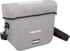 FISCHER Lenkertasche PLUS Cita, Fahrradtasche wasserabweisend silbergrau, 50652