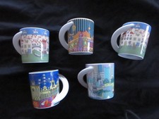 5 Stück City Cup von Rosenthal 2 x Venedig, London, Brüssel, Berlin wie neu