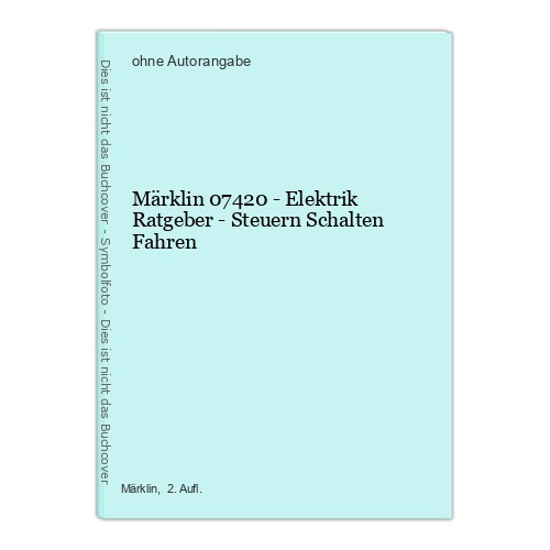 Märklin 07420 elektrik - märklin,