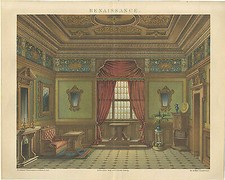 Renaissance Europa Kulturepoche Möbel Einrichtung Dekor Ornament Brockhaus 0448