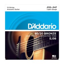 D'Addario EJ36 10-47 12-string 80/20 Bronze Light