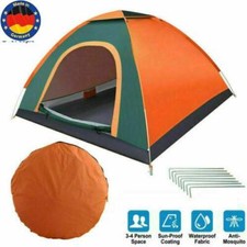 Wurfzelt 4 Mann Pop Up Zelt Camping Familienzelt Automatikzelt Hüttenschlafsack.