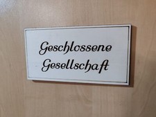 Holzschild Türe Geschlossene