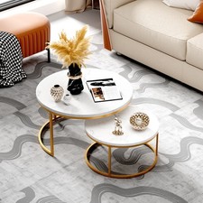 2er Set Couchtisch Marmor