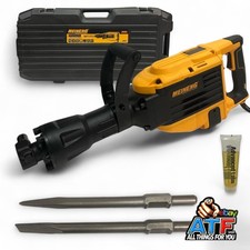 Elektro Abbruchhammer 60J Stemmhammer Spitzmeißel Flachmeißel & Koffer | 1850W