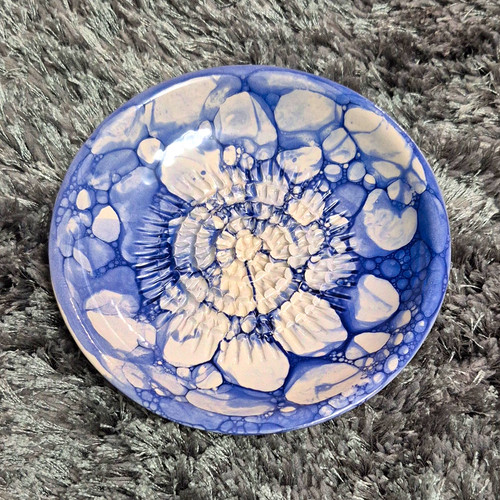 Runde keramikschale blau - runde, blau/weiß
