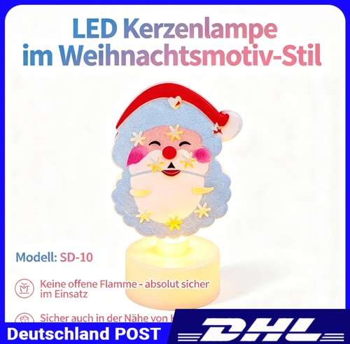Schneemann led kerze 10 - schneemann,