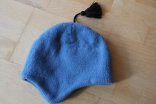 Superwarme Winter Mütze blau Bio Öko Wolle Hess Natur 100% Schurwolle