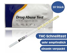 10x THC Drogenschnelltest (Cannabis, Marihuana, Haschisch), 50 ng/ml