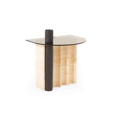 Beistelltisch mit glasplatte - mit,