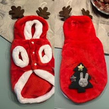 Hundejacke Gr. S Weihnachten Elch 23,5 cm Länge mit Druckknöpfen