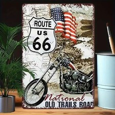 Blechschild Route 66 Chopper