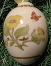 Hutschenreuther Das Ei 1987 Jahresei  gelbe Blume Osterei Ei eastern OVP