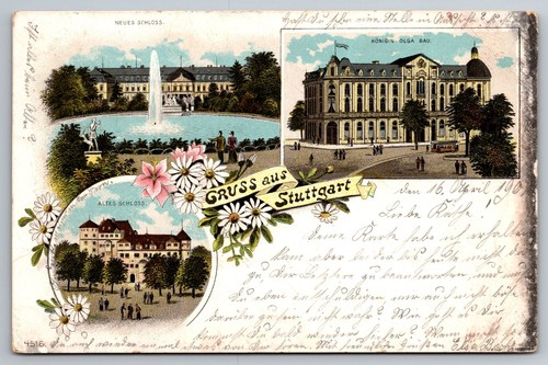 Litho gruss aus stuttgart - aus,