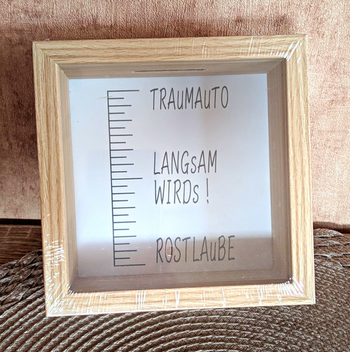 Spardose aus holz neu ovp - aus,