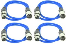 4 x PACCS 1 m Mikrofonkabel