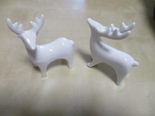 2 x Elch weiß 11,5 x 10 cm
