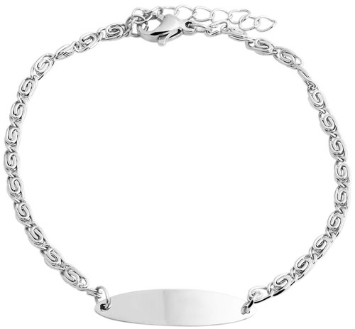 Identband aus edelstahl silber - edelstahl,