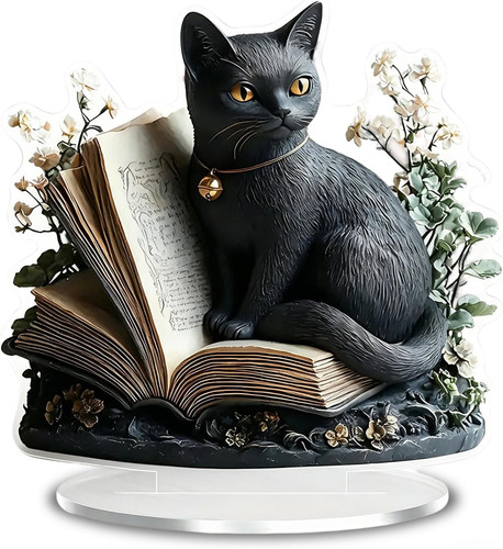 Katzen deko katze mit sockel - mit,