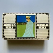 Alte Zigarettendose / Cigarettendose / Reitschule Extra Gold, No.28, 50er /