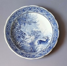 Wandteller - Delfts - Boch Frères - Made for Royal Sphinx - 50er Jahre - schwer