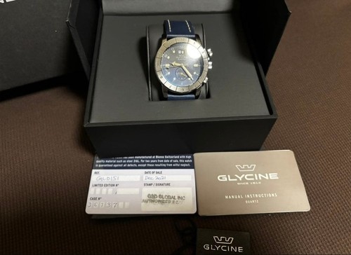 Glycine airman quarzuhr blaues - airman,