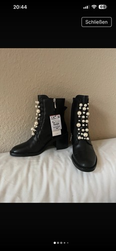 Zara leder stiefeletten - zara,