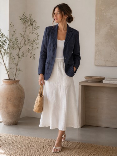 Hirsch damen leinenblazer - damen,