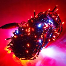 20m LED Lichterkette Außen Innen Party Garten Weihnachten Baum Beleuchtung Strom