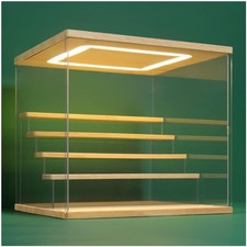 Acryl Vitrine Schaukasten mit led 2/3/4/5/6 Stufen-Transparent staubdichte Di...