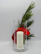 XXL Windlicht ca. 27 cm Glaszylinder Glasteller Kerzenhalter Kerzenständer Vase