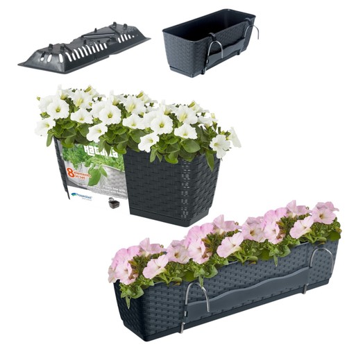 Blumenkasten mit halter - blumenkasten, 2-halter