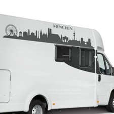 München Skyline 280cm Autoaufkleber B115 Wohnmobil Wohnwagen Camper Bus Urlaub