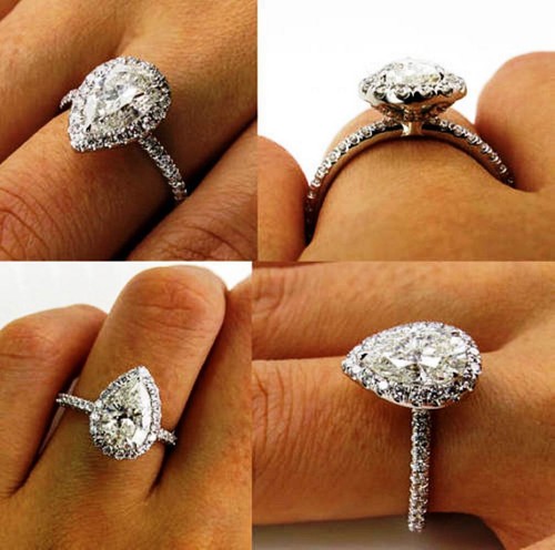 Damen tropfen diamant - kt,