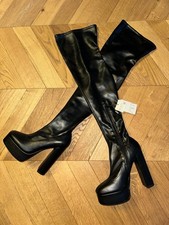 Zara Overknee Stiefel Plateau