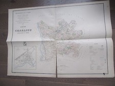 GEOKARTE. ALTE 1887 LOIRE