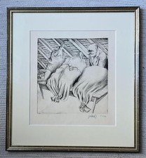 Karl Hubbuch : Mußestunden des Herrn Oberamtsrichters - 1923 - handsigniert