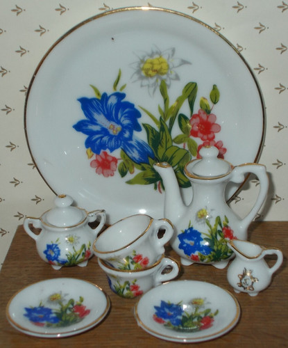 Miniatur kaffeeservice enzian - kaffeeservice,