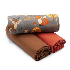 Baumwollstoff Druck + 2x