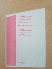 12x Dresdner Bank Aktiengesellschaft, DM Münzrollpapier für 2 DM Rollenpapier