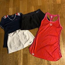 Tennis Set Sport Damen - Markenkleidung/Nike, Fila, Bidi Badu/ Tennisrock, Shirt