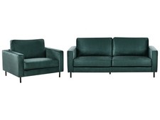 Sofa Set Samt grün mit