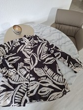 Opus Damenbluse, Gr. 42, 100% Baumwolle, Schoko-Creme-Muster