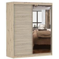 Schwebetürenschrank Schrank Kleiderschrank mit Spiegel Schiebetüren BONO 05 160