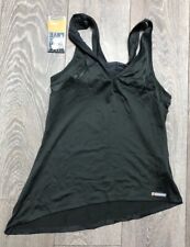 zumba grau Weste Top + BH Unterstützung Damen Fitnessstudio Training Tanz Gr. S M L XL XXL