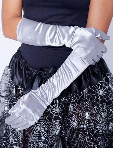 Satin handschuhe lang - 40, cm